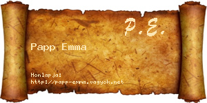 Papp Emma névjegykártya