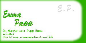 emma papp business card